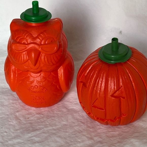 Vintage Rax restaurant child orange drinking cups BUNDLE of 2 - Picture 7 of 7